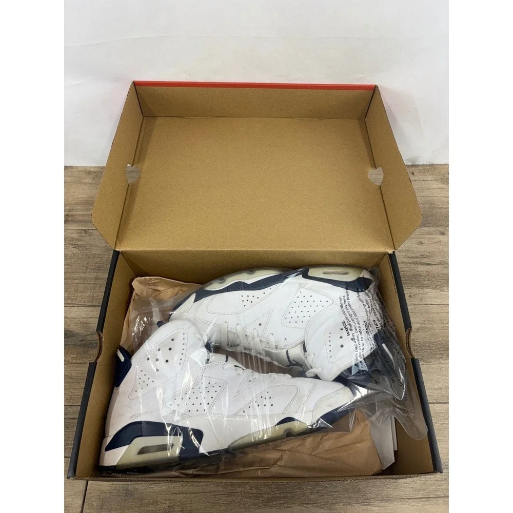 Air Jordan 6 VI Retro White Navy CT8529 141 Men's Size 10.5 Basketball‎ Shoes